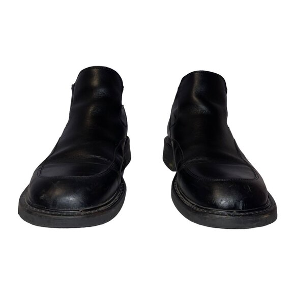 Kenneth Cole New York Black Leather Chukka Boots Mens 9 Made Italy Slip On main image 8